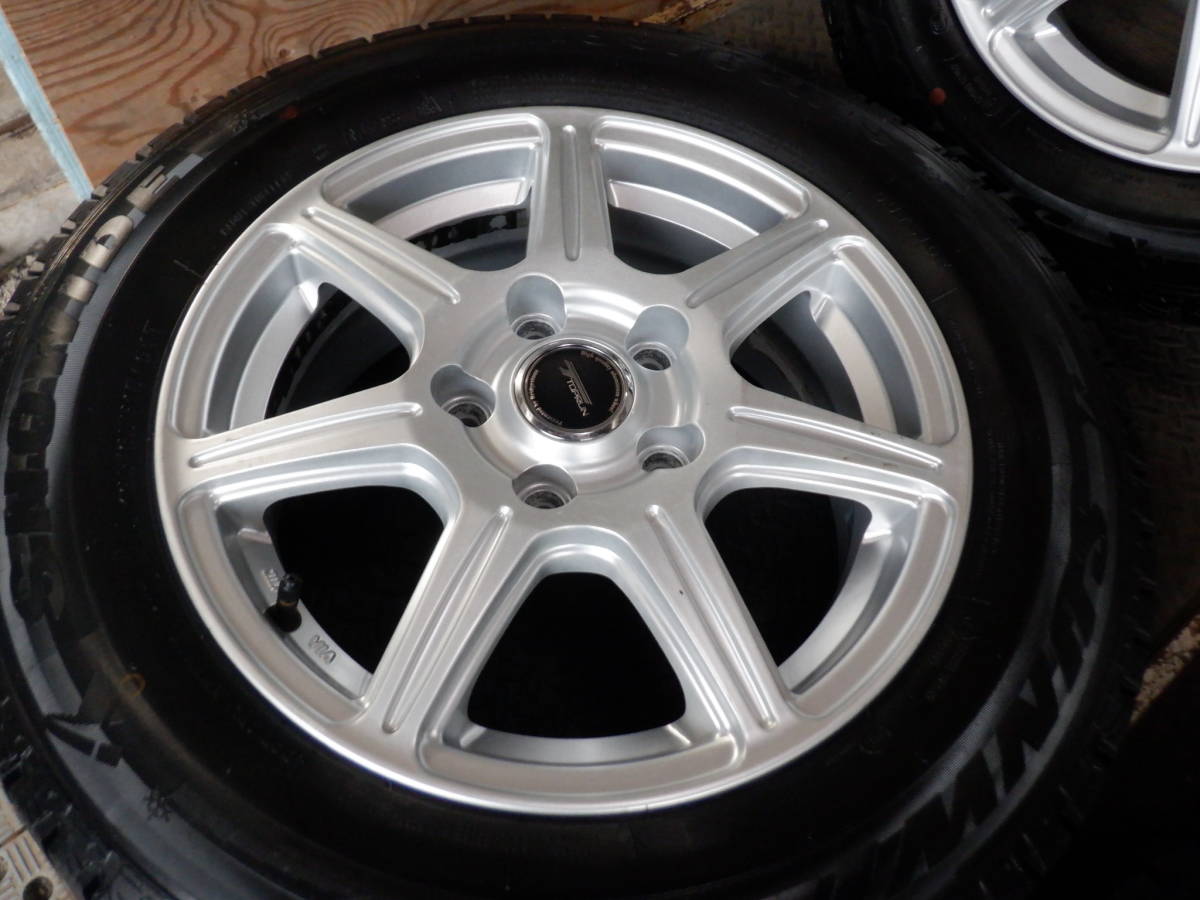 即決 BS アルミ 195/65R15 スタッドレス 4本 セット 22年製 溝7mm