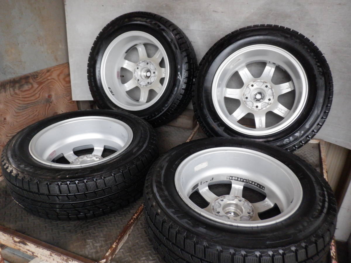 即決 BS アルミ 195/65R15 スタッドレス 4本 セット 22年製 溝7mm