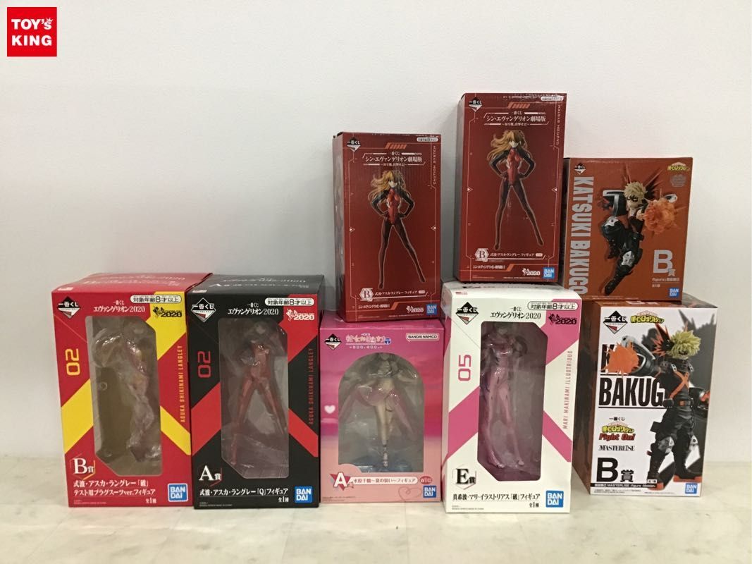 1円〜 同梱不可 ジャンク 一番くじフィギュア エヴァンゲリオン、僕のヒーローアカデミア、彼女お借りします
