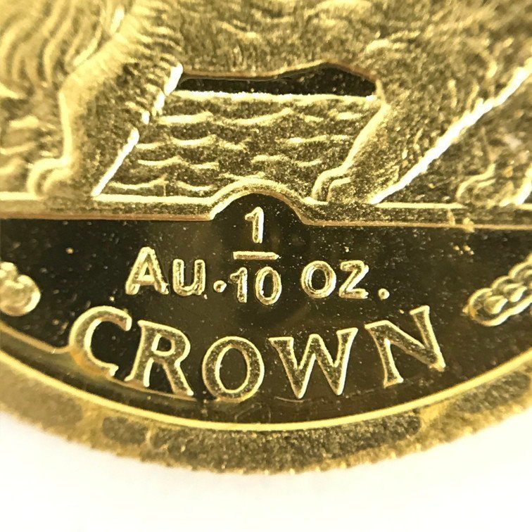 K24 純金 1993年 マン島 キャットコイン Au.1/10OZ 金貨 総重量3.1g