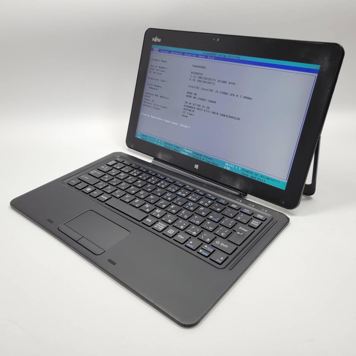 ★1円スタート★富士通 ARROWS Tab R727/R [Core i5 7300U 2.6GHz 4GB 128GB (M.2) 12.5インチ] (2055) 中古 タブレット型PC ジャンク