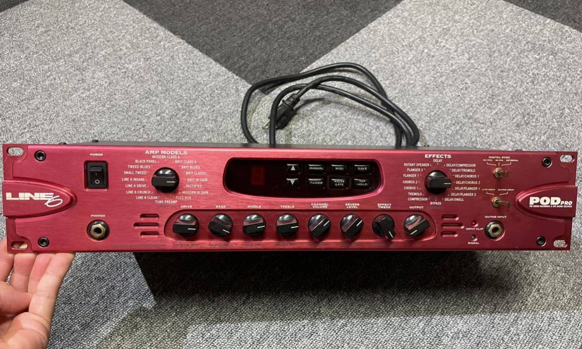 アンプシュミレーター LINE6 POD XT PRO 非純正ソフトケース付属 LINE6 POD pro 「アンプシュミレーター」（中古品） POD PRO LINE6 音