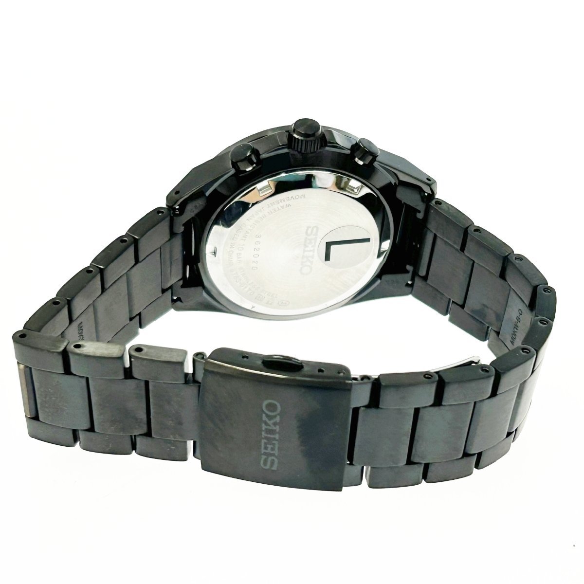1円スタート】【箱付き】SEIKO セイコー 8T63-01T0 スピリット クロノ 