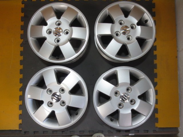 ☆スピスタ☆ホイール　スズキ純正　エブリー　ワゴンＲ　13インチ　4本　中古　4.5Ｊ +50　100-4　Ｒ１３５０９６Ｈ