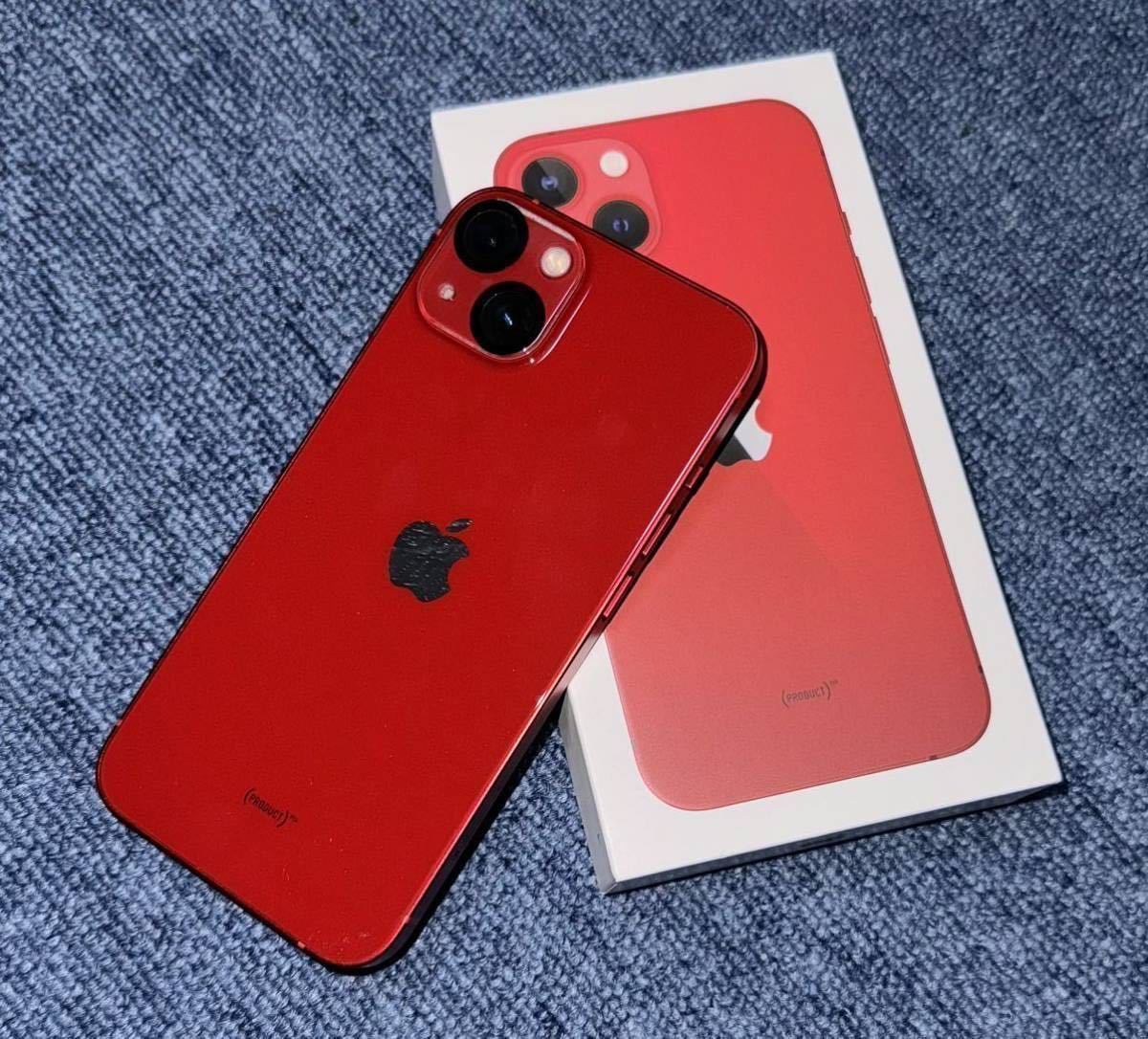 中古品 iPhone 13 128GB （PRODUCT）RED SIMフリー バッテリー90 