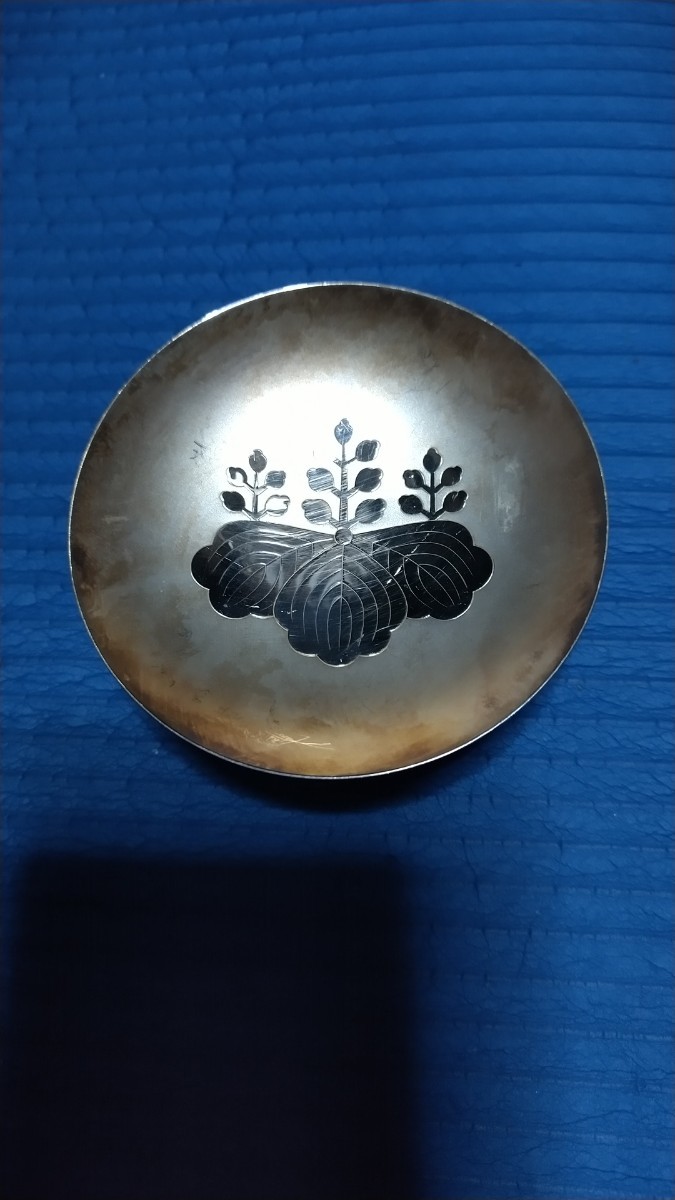 純銀盃　銀杯　k18金張　45g 箱入り 銀杯 銀皿 45グラム 純銀盃 銀杯 k18金張 45g 箱入り 純金製 金杯