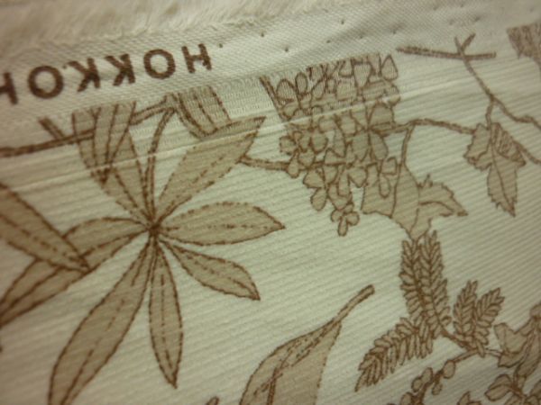 5m♪シャツコール草花柄/ベージュ