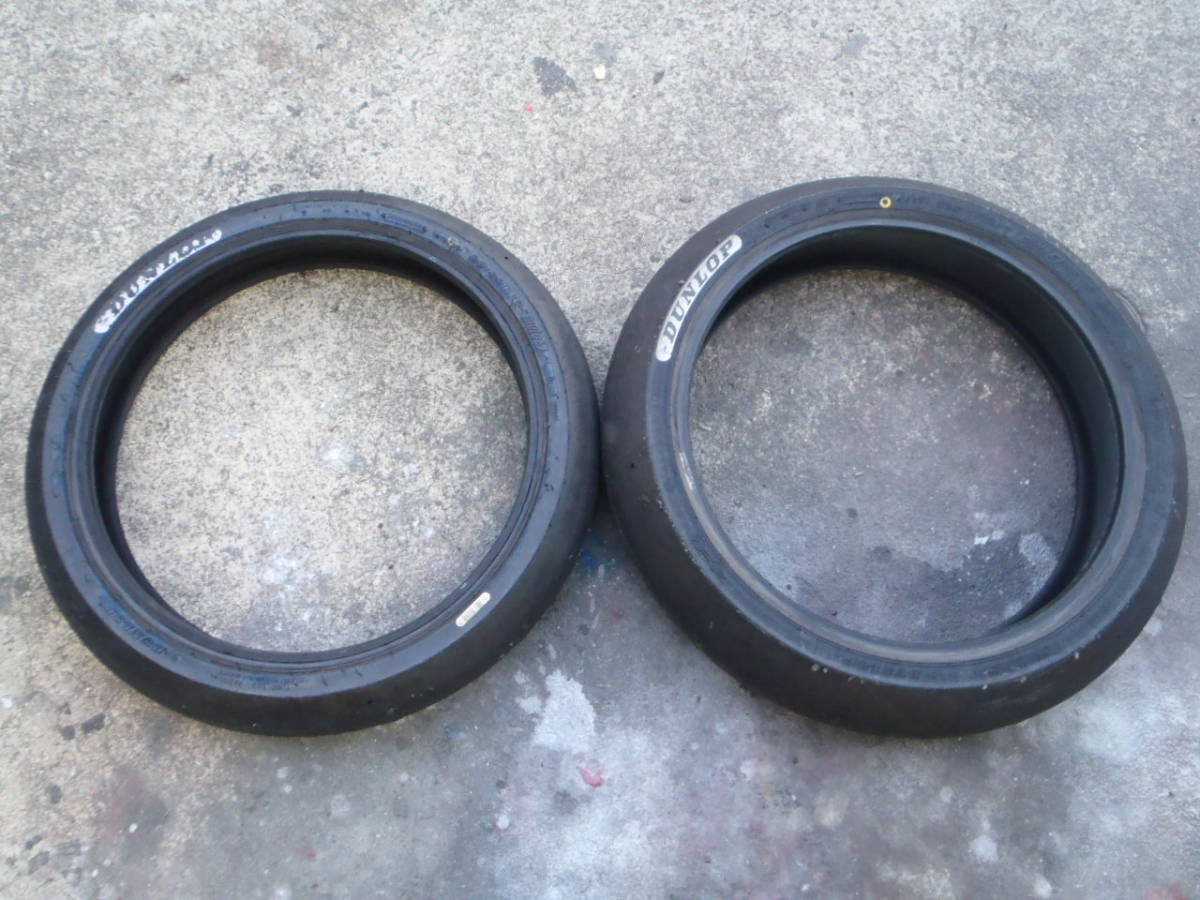 NSF250R取り外し　レーシングスリックタイヤ前後セット　MOTO3　90/80R17　115/75R17　ダンロップ　GSX-R125 NS-1 RS125 S8 ①