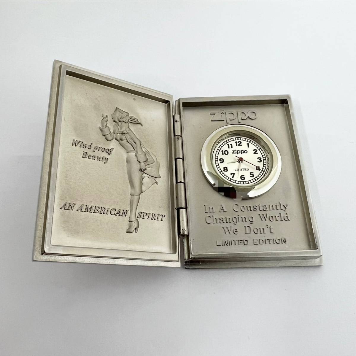 12554/ZIPPO 特別限定品 ブック型ミニチュアクロック&ライター 
