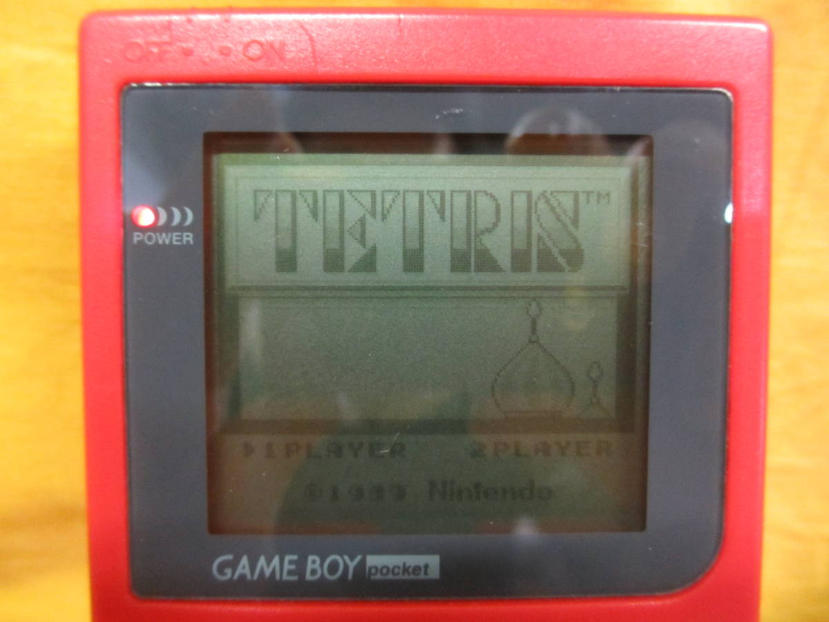 【H189】【プラス】任天堂 ゲームボーイ ポケット レッド 中古 動作品 アダプタ テトリス ソフトのみ MGB-001 005 NINTENDO GAMEBOYPocket