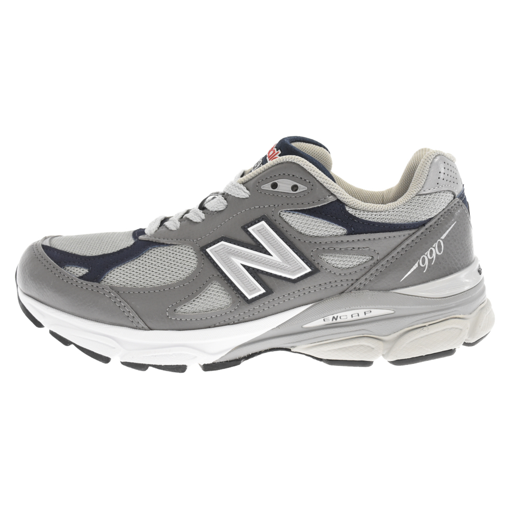 New Balance ニューバランス M990GJ3 990 V3 USA製 ローカットスニーカー グレー US8/26cm