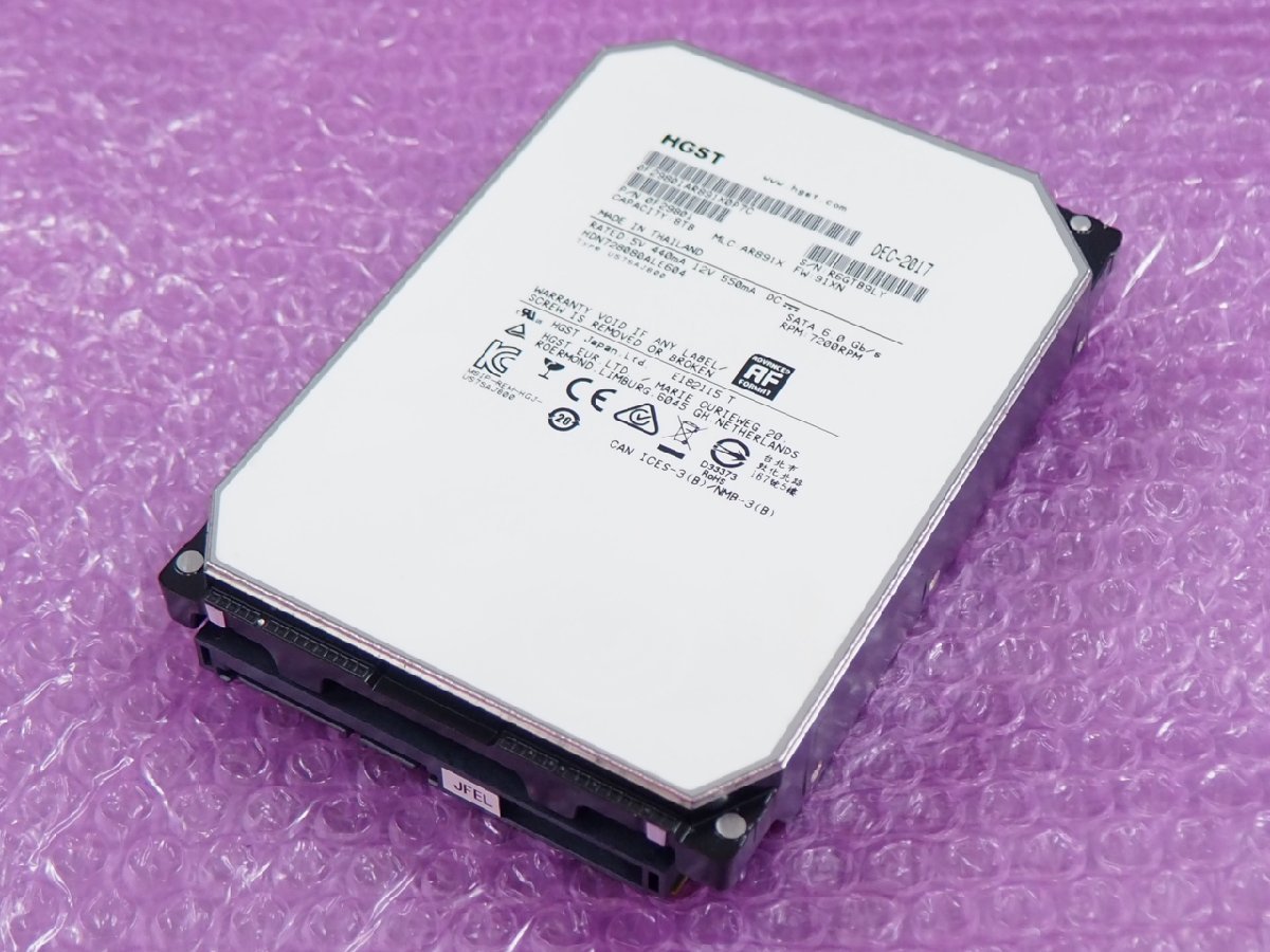 [H55] ☆ HGST　3.5インチHDD SATA接続　8TB ☆ HDN728080ALE604 ☆ SATA600 ☆