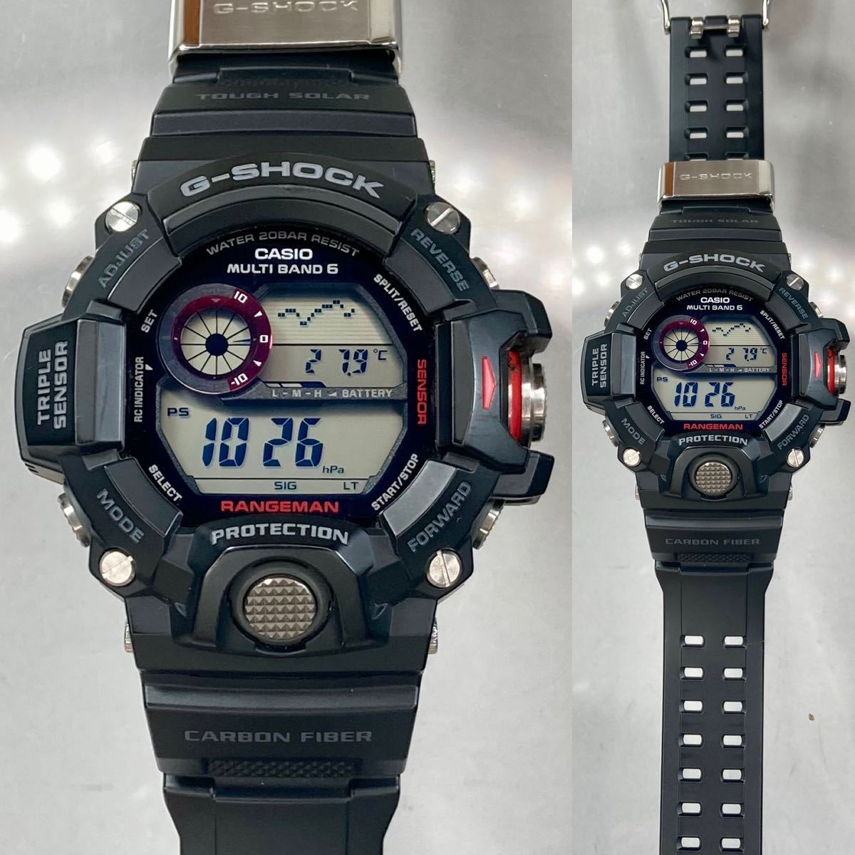 極美品G-SHOCK GW-9400J-1JF RANGEMANレンジマン タフソーラー 電波 