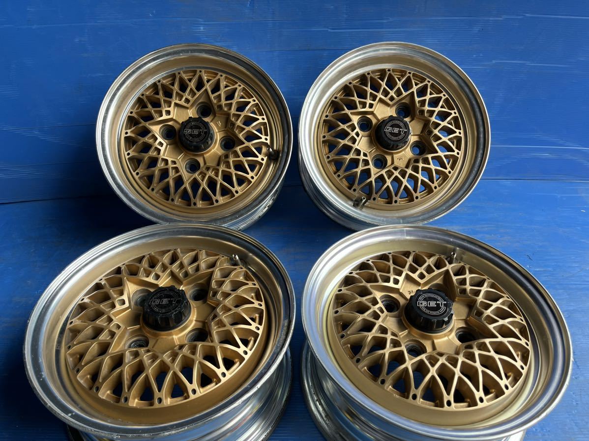 GET メッシュホイール 13インチ 5.5J 4穴 PCD114.3 +38 ホイール4本 