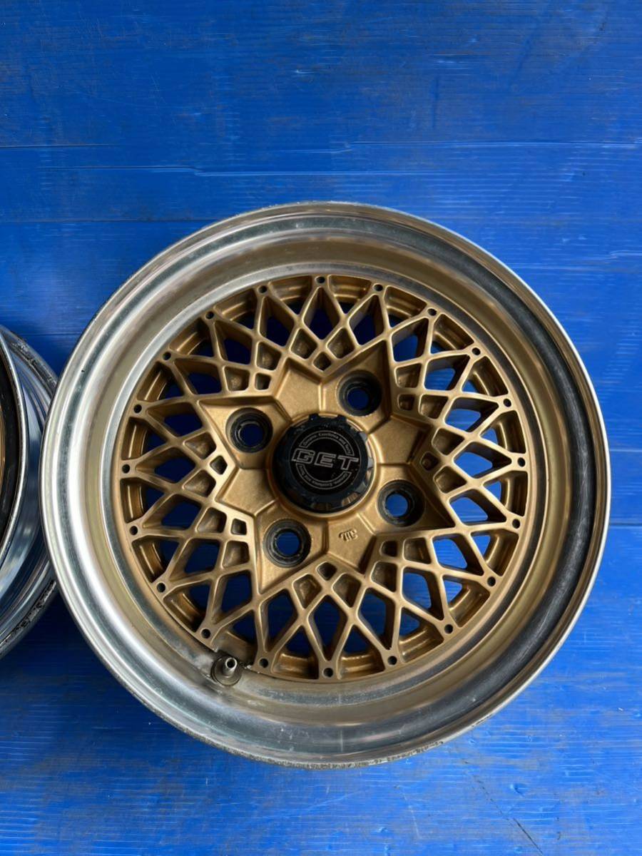 GET メッシュホイール 13インチ 5.5J 4穴 PCD114.3 +38 ホイール4本 