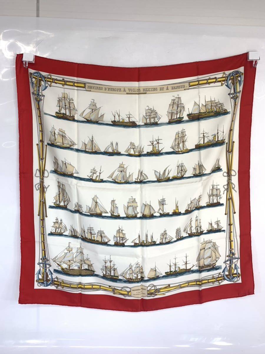 HERMES エルメス ストール スカーフ 大判 カレ90 帆船 VOILES DE