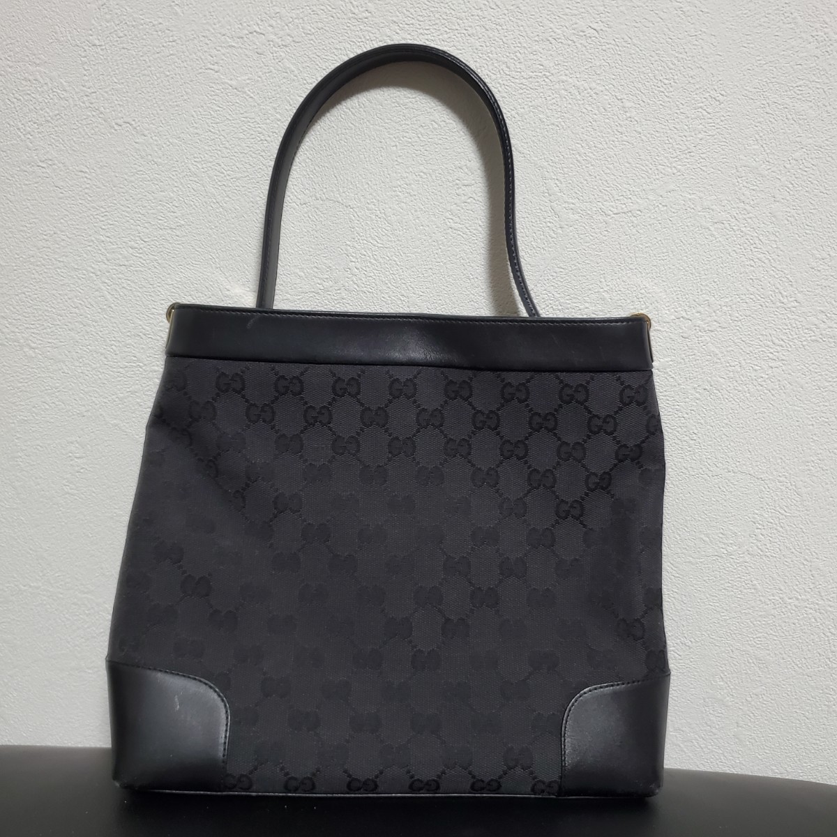 1円～GUCCI グッチ GG柄 キャンバス×レザー ワンショルダーバッグ
