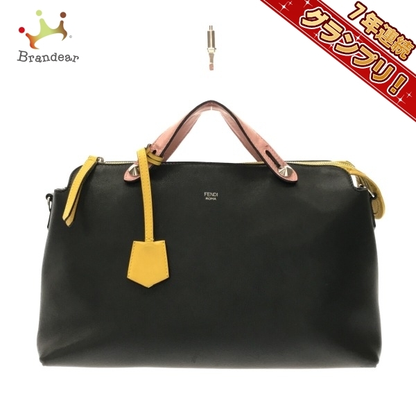 フルラ FURLA ハンドバッグ パイパー レザー 黒 型押し加工 美品