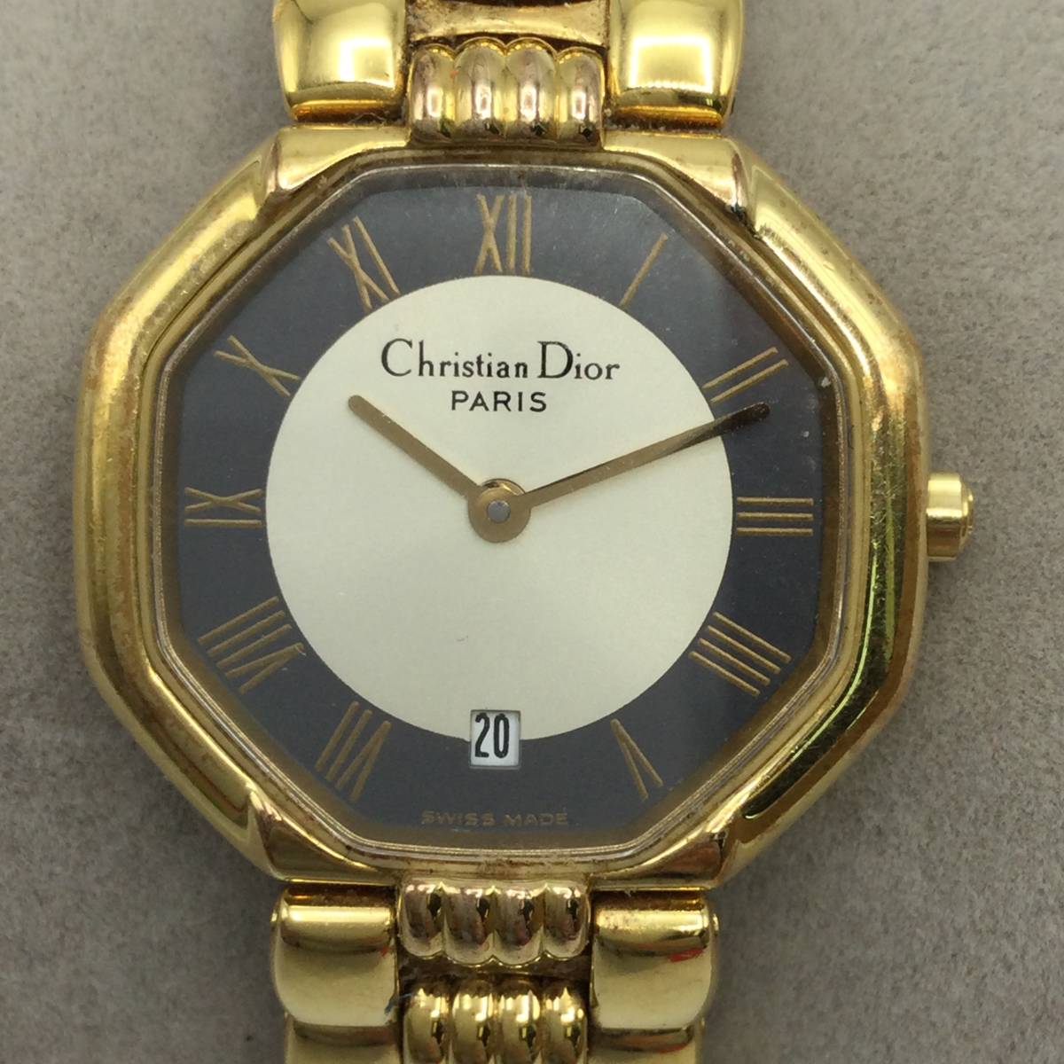 G82△【QZ/電池交換済】Christian Dior クリスチャン ディオール