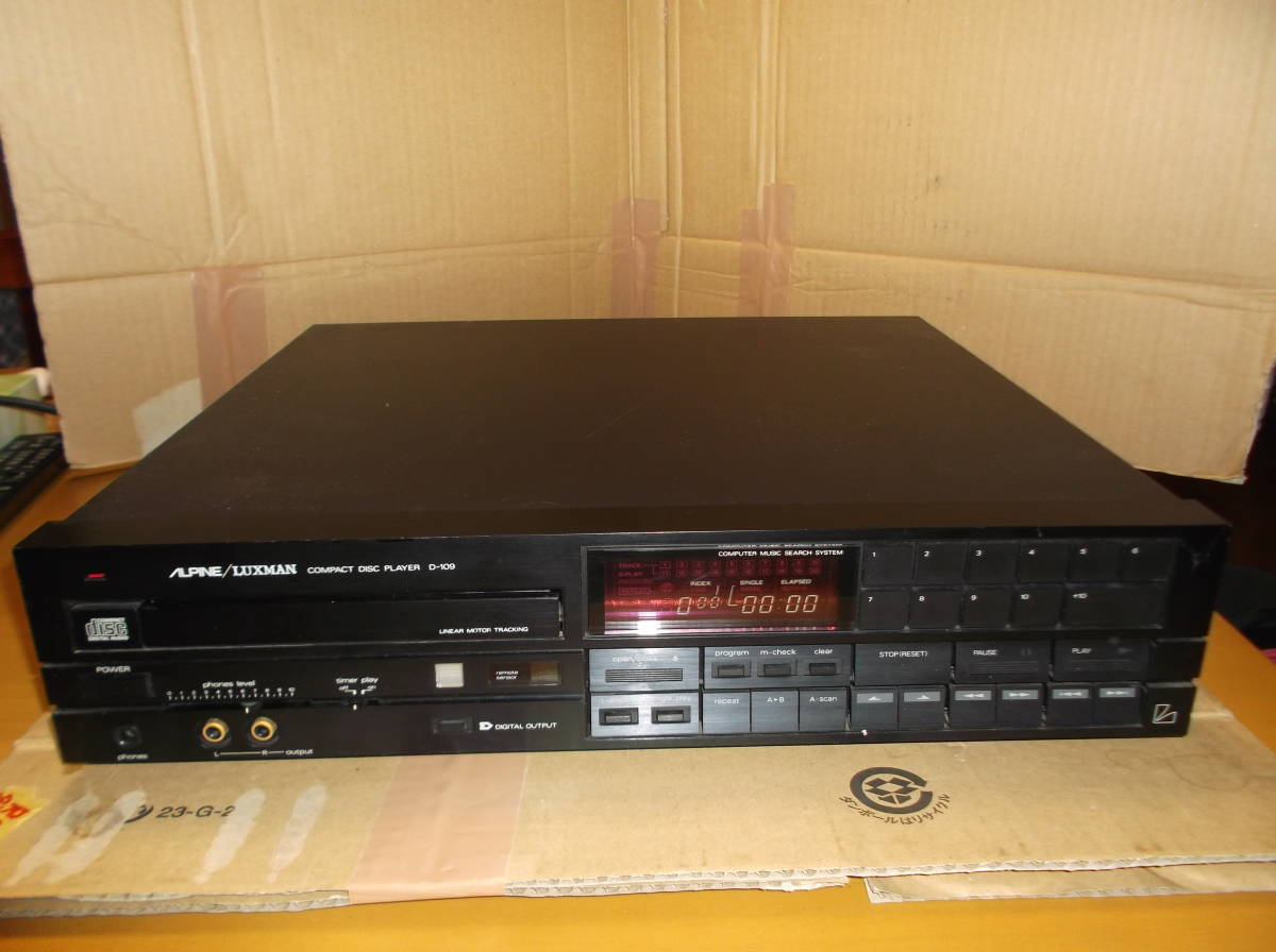 D-109 CDプレーヤー ALPINE LUXMAN ALPINE⁄LUXMAN デッキ ⁄ RD-109