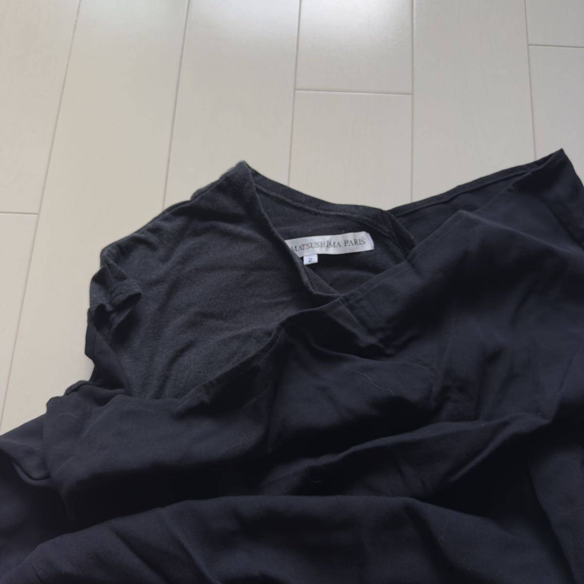 Rare MASAKI MATSUSHIMA PARIS 1990s deformation one shoulder long 
