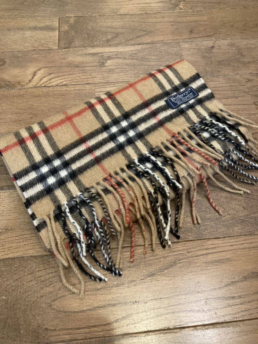 極美品✨カシミア100％マフラー ノバチェック イングランド製