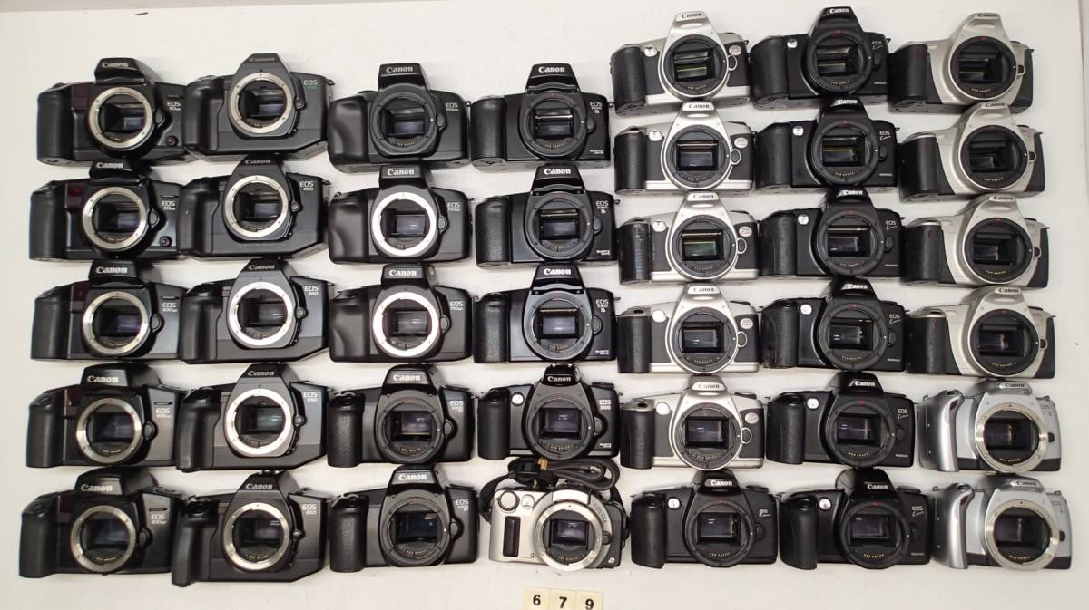 M679D 大量 ３８台 キャノン AF 一眼レフ カメラ EOS Kiss Panorama Ⅲ 5 10QD 100QD 630 650 750QD 1000QD 1000SQD 3000 等 ジャンク