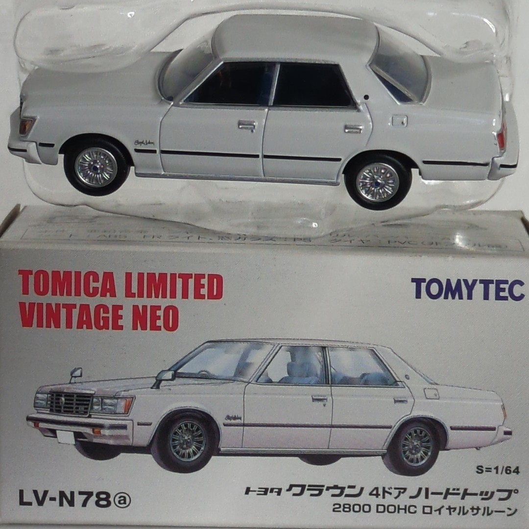 未使用!!【トミカ】トミーテック LV−N78ａ トヨタ クラウン4ドア ハードトップ2800 DOHC ロイヤルサルーン S=1/64 色指定箱付