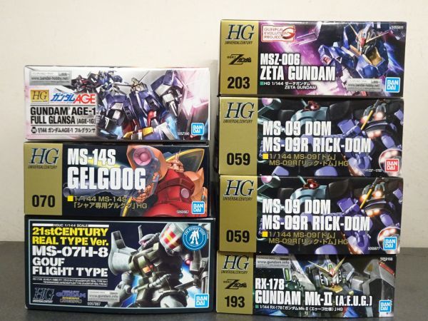 #k50【梱120】バンダイ リック・ドム ゼータガンダム グフ・フライトタイプ 他 未組立 プラモデル まとめ