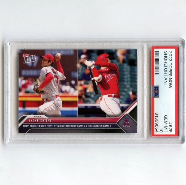 限定SALE，安い PSA10 GEM MINT 大谷翔平 2023 Topps Now #625 SHOHEI OHTANI PSA鑑定カード ダブルヘッダー1試合目 完封 2試合目 2本の本塁打を記録(Topps)｜売買されたオークション情報、yahooの商品情報をアーカイブ公開 - シングルカード