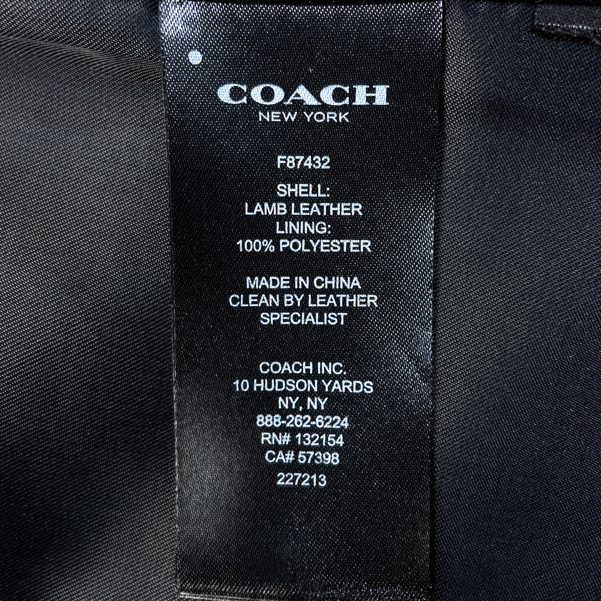 美品【COACH】気品溢れる着こなし◎シープスキン (羊革) ラムレザー 