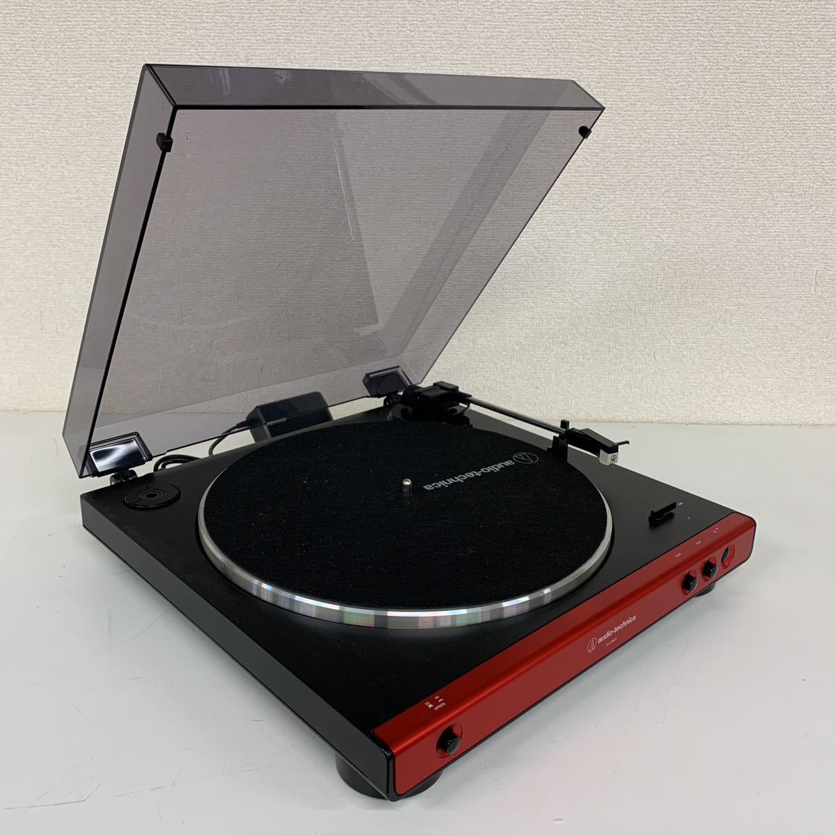 【E-1】 audio technics AT-LP60X ターンテーブル レコードプレーヤー フォノイコ内蔵 本体 電源のみ 930-1 AT-LP60X DGM フルオートターンテーブル Stereo Audio-Technica レコードプレーヤー