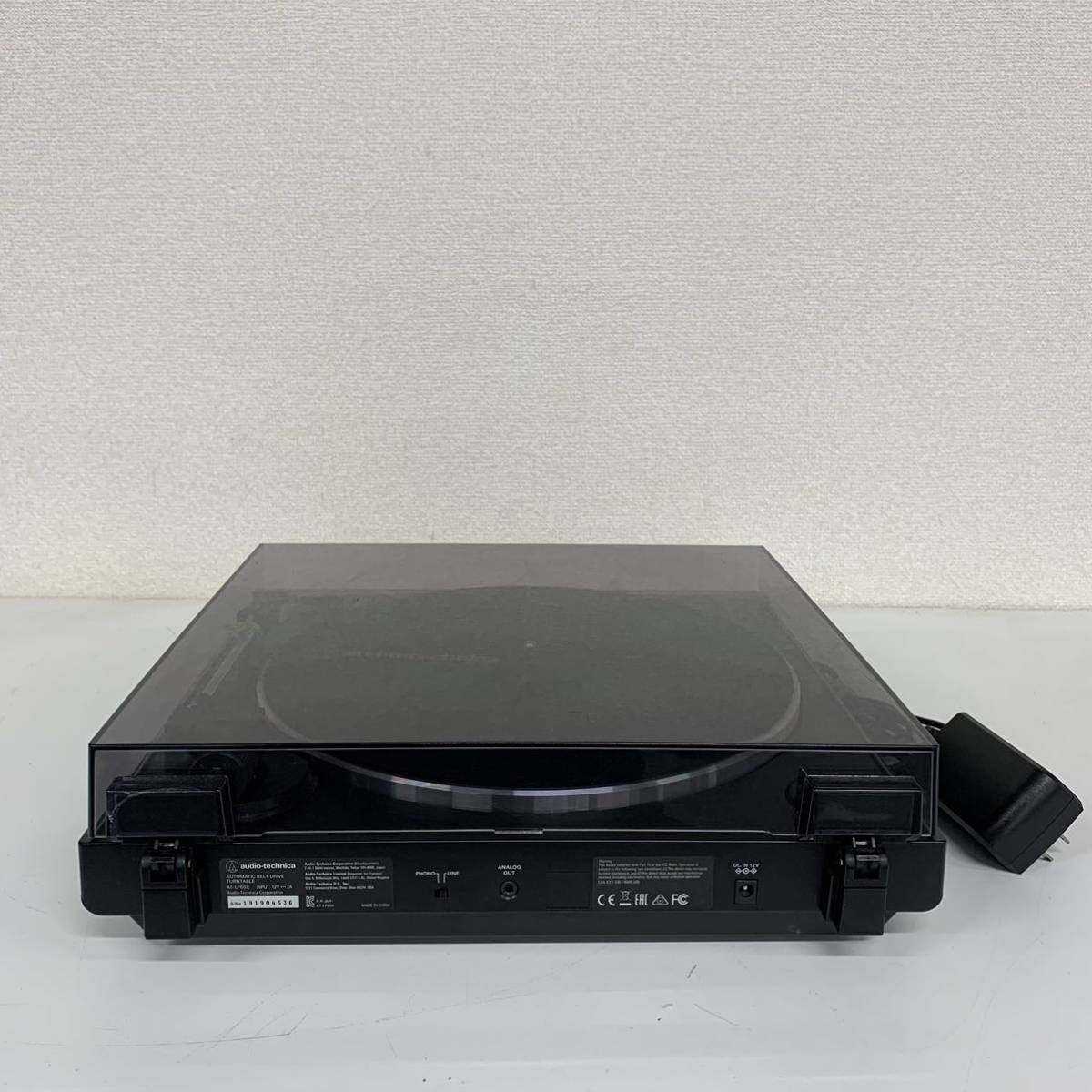 【E-1】 audio technics AT-LP60X ターンテーブル レコードプレーヤー フォノイコ内蔵 本体 電源のみ 930-1 AT-LP60X DGM フルオートターンテーブル Stereo Audio-Technica レコードプレーヤー
