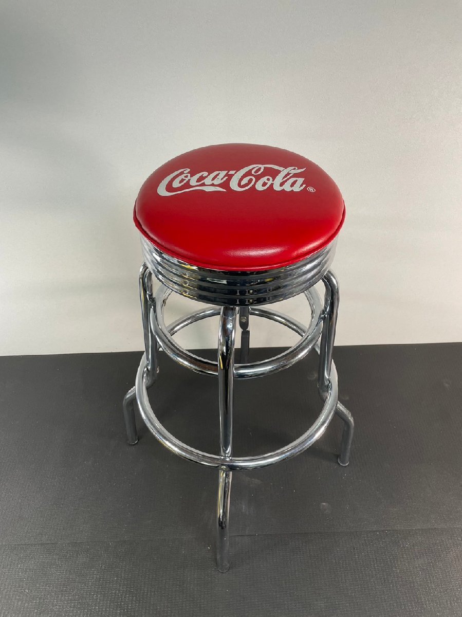 JM][G533417] ② コカ・コーラ ハイチェア Cocacola ブランドスツール
