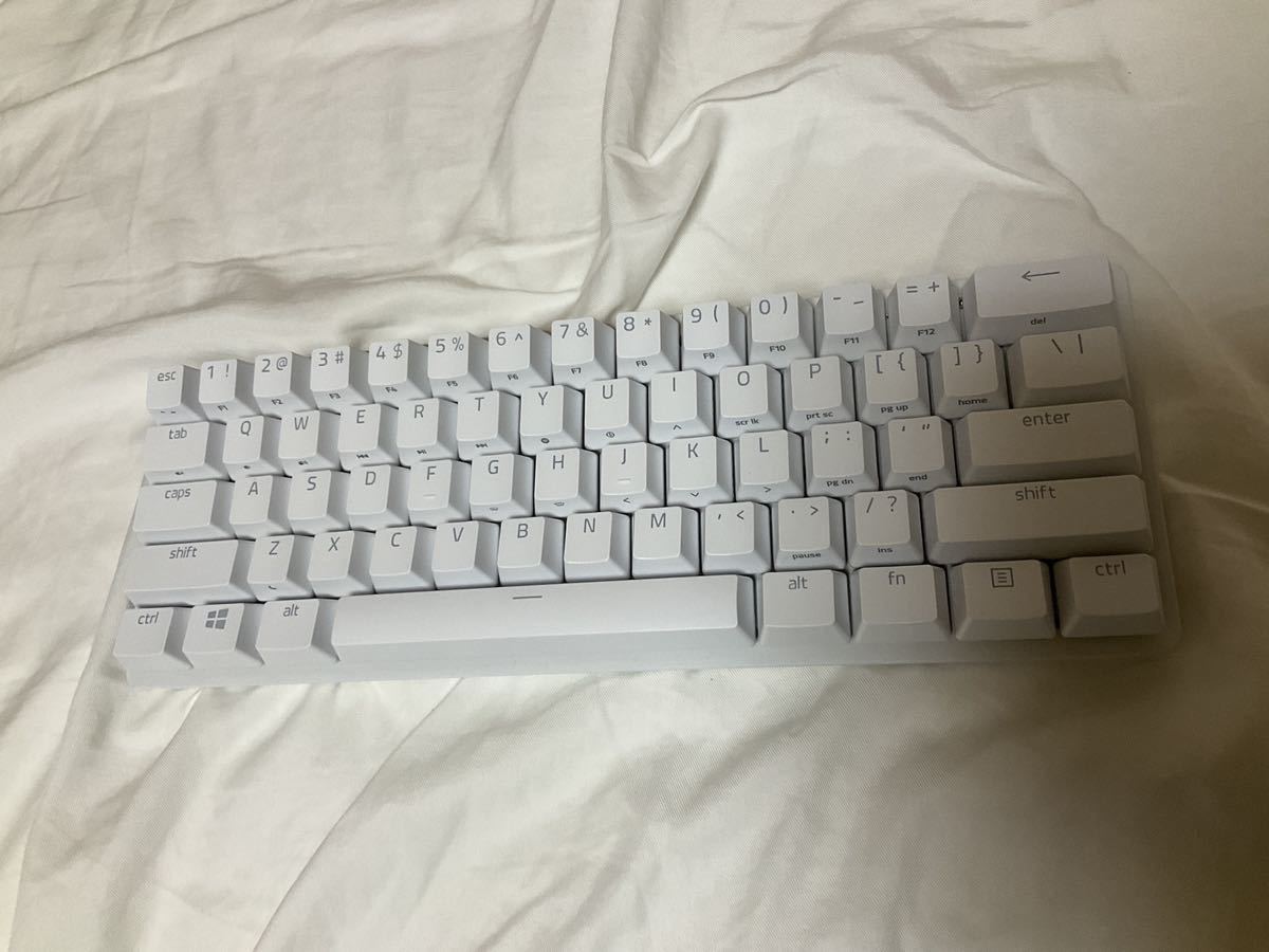 Razer Huntsman Mini 小型 ゲーミングキーボード Mercury White 