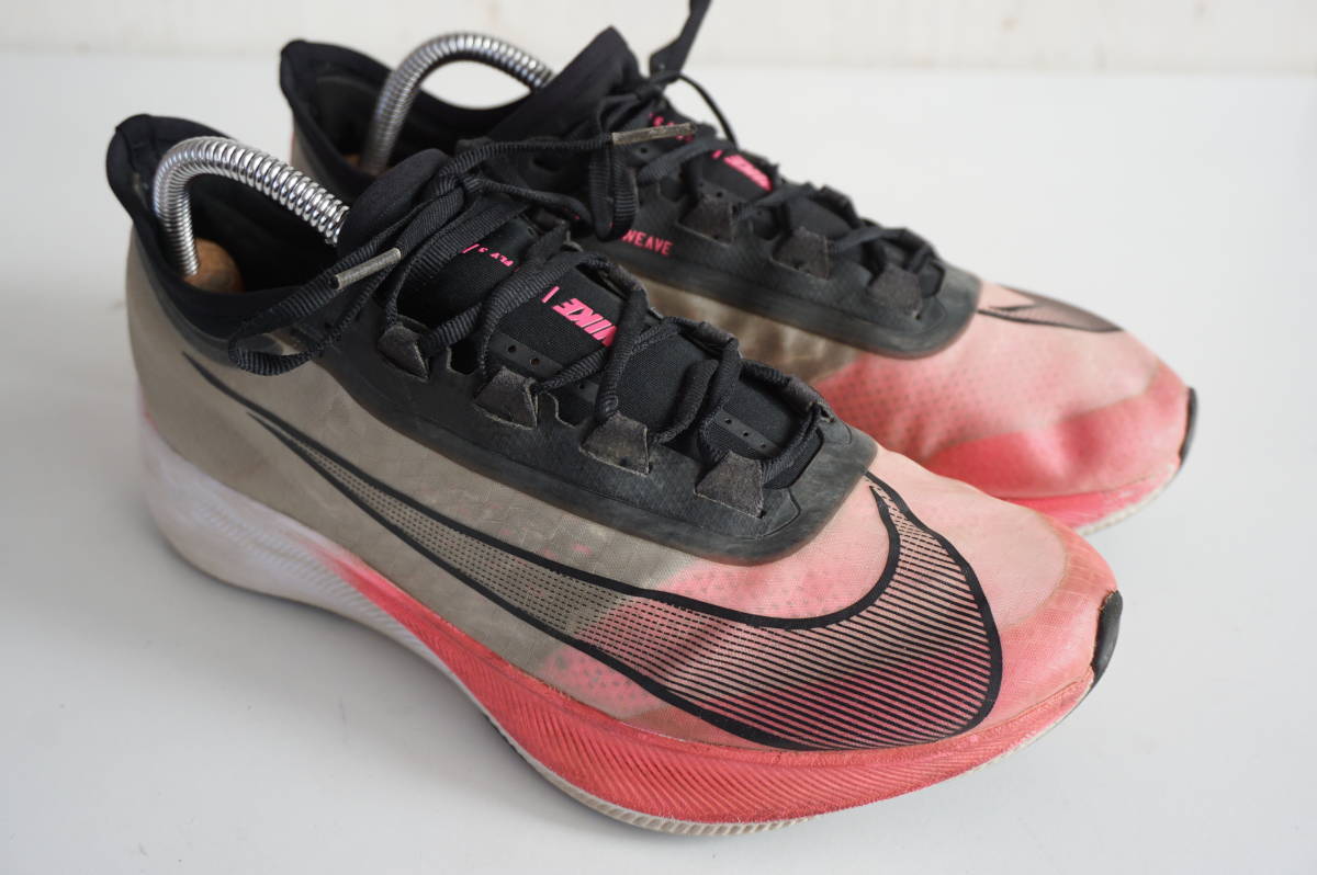 1円◆厳選!!ZOOM FLY 3*ナイキ/Nike*26cm*ズームフライ*AT8240-600 ヴェイパーウィーブ素材*ピンク*ランニングシューズ/スニーカー/靴*