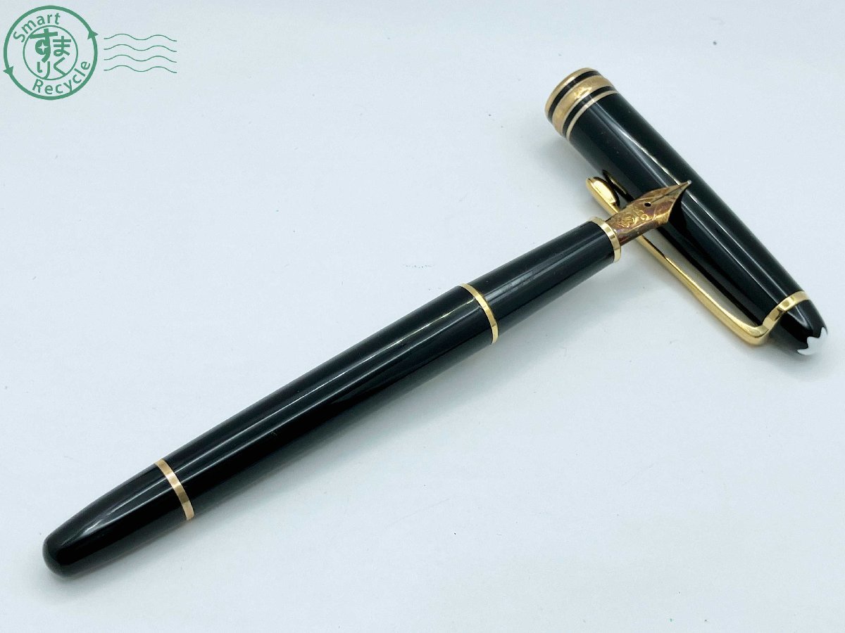 10281396　★ ④ MONTBLANC モンブラン マイスターシュテック 万年筆 カートリッジ式 ペン先 4810 14K EF ブラック ゴールド 文房具