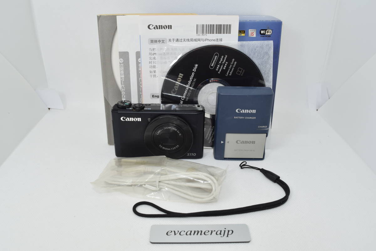 Canon S110 PowerShot Camera Digital 12.1MP Zoom 5x - White Black 