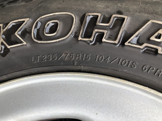 JEEPジープTJラングラー純正15インチタイヤホイール4本セット 15×7J.5H 