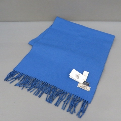 33 専用 エルメス マフラー カシミヤ ブルーグレー - メルカリ