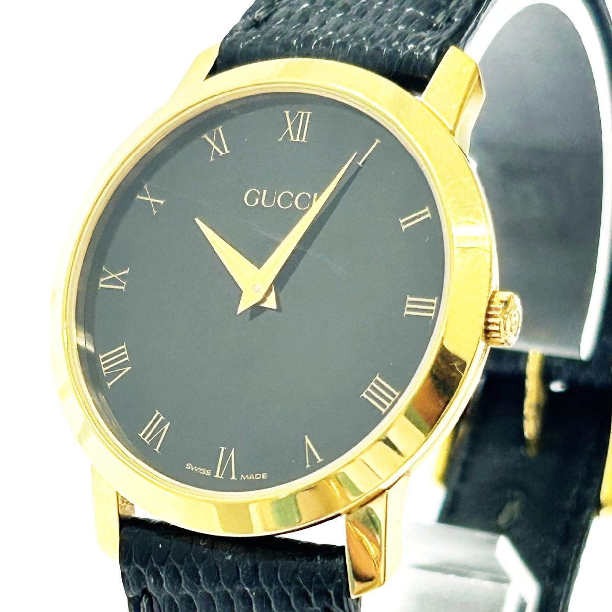 1円スタート】GUCCI グッチ 2200M GP ブラック文字盤 クオーツ メンズ 