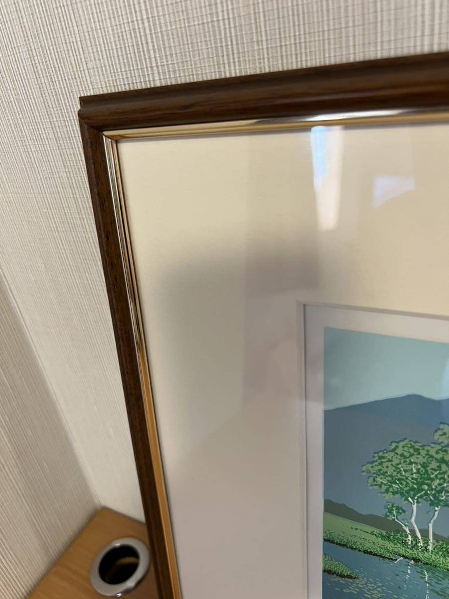 小暮真望 シルクスクリーン 新緑の拠水林_7