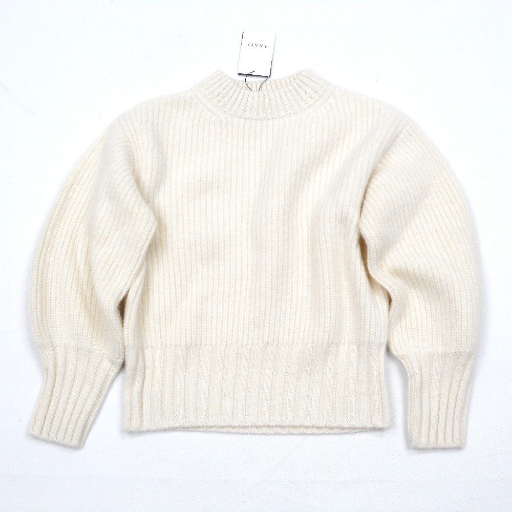 ID328291 アナイ セーター ニット アルパカ 100% #38 レディース ホワイト ANAYI 未使用