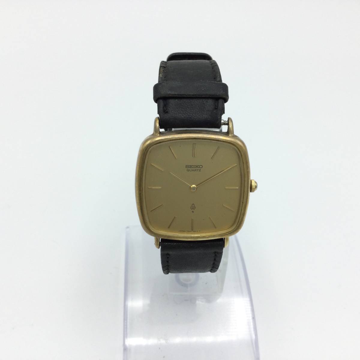 S21◎【QZ/不動品】SEIKO セイコー 7820-5460 14K刻印 スクエア 