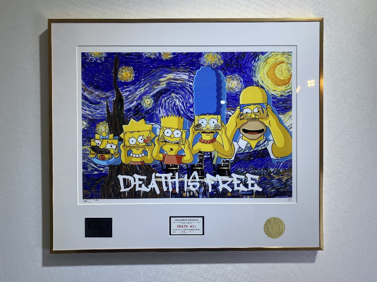 DEATH NYC 額付き 世界限定100枚 アートポスタ ザ シンプソンズ