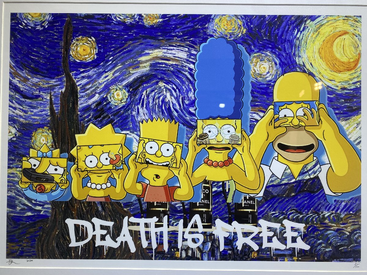 DEATH NYC 額付き 世界限定100枚 アートポスタ ザ シンプソンズ