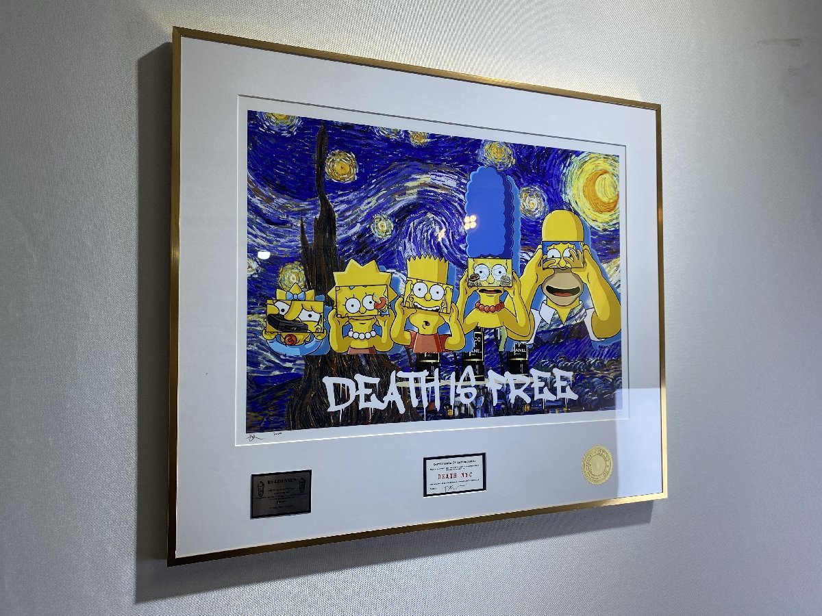 DEATH NYC 額付き 世界限定100枚 アートポスタ ザ シンプソンズ