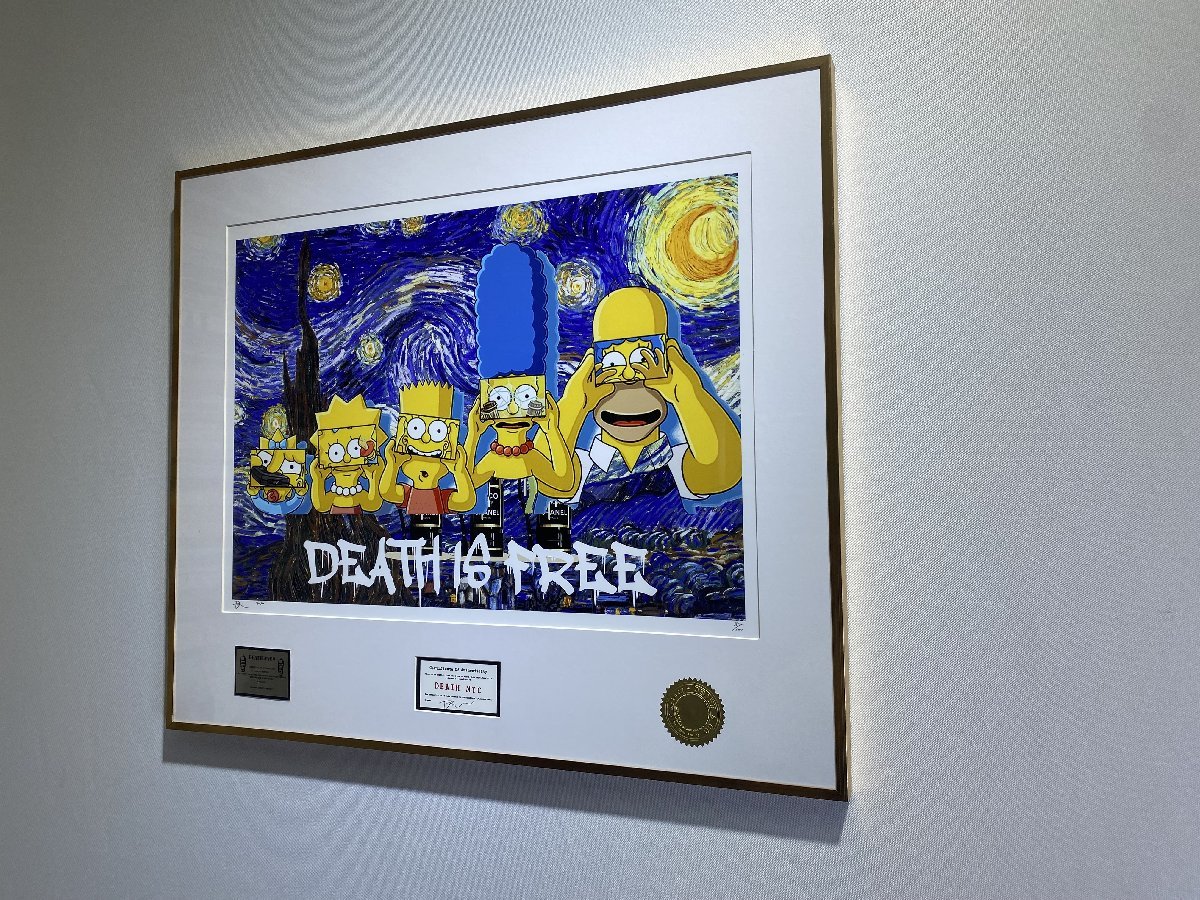 DEATH NYC 額付き 世界限定100枚 アートポスタ ザ シンプソンズ