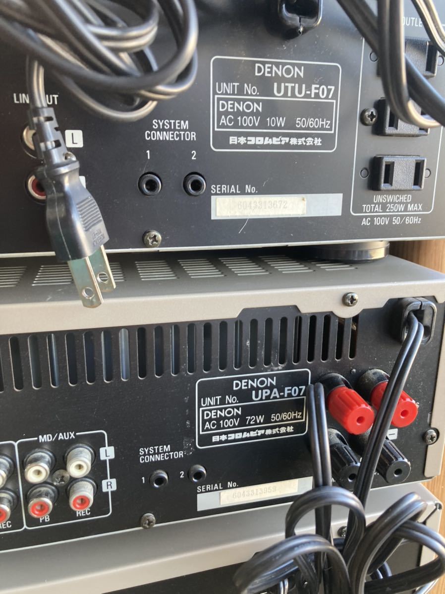 DENON デノン システムコンポ UPA-F07 UTU-F07 電源確認のみ ジャンク