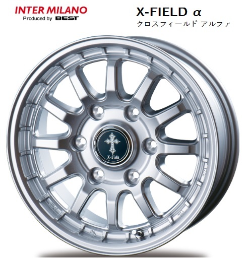 新品ホイール単品4本SET INTER MILANO Produced by BEST X-FIELDα クロスフィールド 6.0J+33 6H-139.7 15インチ 200系 ハイエース